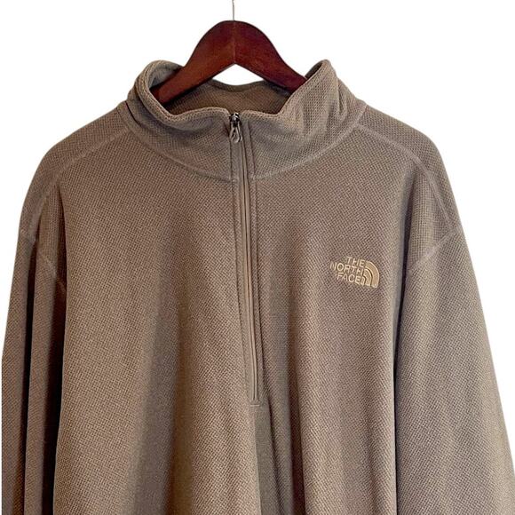 The North Face Men's Textured Cap Rock 1/4 Zip in Smokey Brown Heather Size XXL - Picture 3 of 8